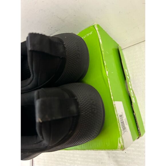 Crocs lite rider laces size 8.5 women's sneakers #209476 black slip resistance - Picture 5 of 9